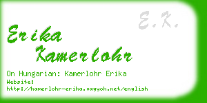 erika kamerlohr business card